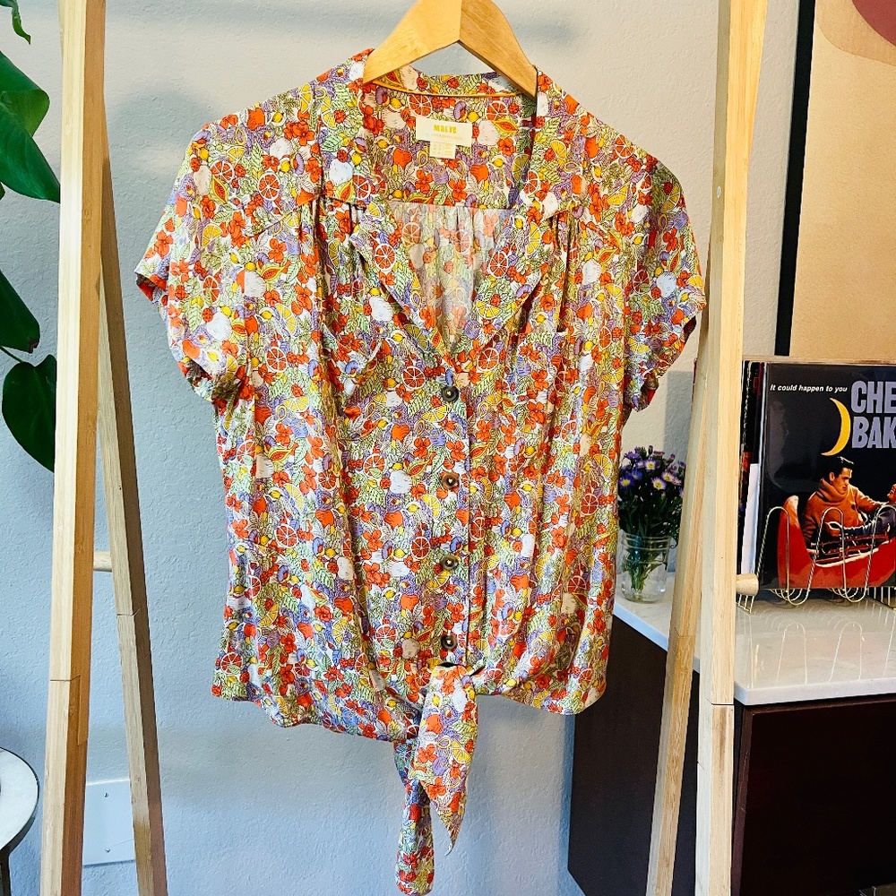 Anthropologie Front-Tie Blouse